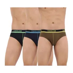Dollar Bigboss Assorted Color Cotton Glo Briefs (Pack Of 3)-image-43