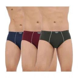 Dollar Bigboss Assorted Color Cotton Under Elastic Briefs (Pack Of 3)-image-67