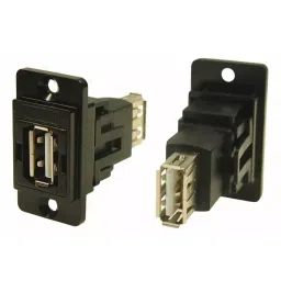 RS PRO Straight Panel Mount USB Connector 2 Port Type A to A, 2354755-image-14