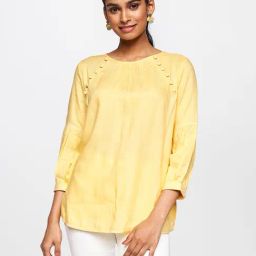 Yellow Solid Straight Top-image-5