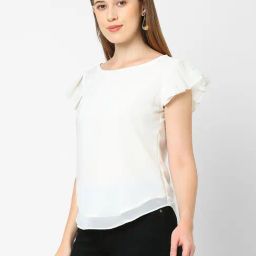 MISH White Round Neck Top-image-30
