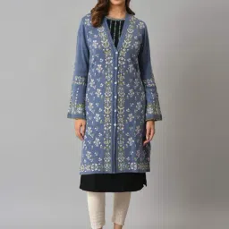 W Blue Floral Printed Cardigan-picture-18