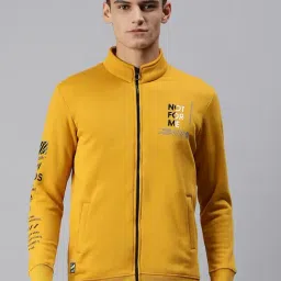 SHOWOFF Yellow Cotton Slim Fit Printed Jackets-picture-19