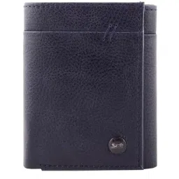 BELWABA Navy Casual Leather Tri-Fold Wallet for Men-42