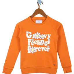 Monte Carlo Kids Orange Printed Full Sleeves Sweatshirt-image-58
