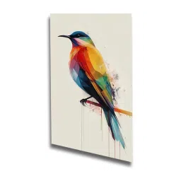 Nestroots Birds of Elegance Multi Frame Geometric Canvas Wall Painting - Set of 4 image 3