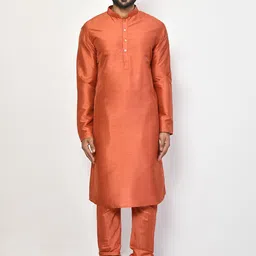 Arihant Rai Sinha Men Regular Pure Silk Kurta with Churidar-image-84