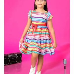 Tiny Girl Tomato Barbie Printed Dress-picture-36