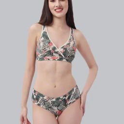Soie Green Polyester Regular Fit Printed Lingerie Sets - Pack of 2-image-31