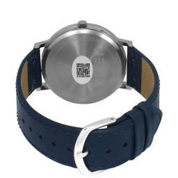 Helix By Timex Blue Round Dial Analog Leather Men Watch - TW056HG02 image 3