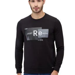 Parx Regular Fit Graphic Print Black Sweatshirt-picture-16