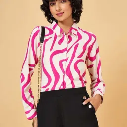 YU by Pantaloons Pink Cotton Printed Shirt-image-45