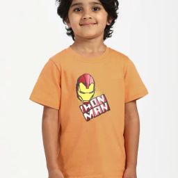Nauti Nati Boys Orange Cotton Printed Regular Fit T-Shirt-picture-35