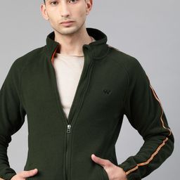 Wildcraft Men Olive Green Solid Sweatshirt-picture-5