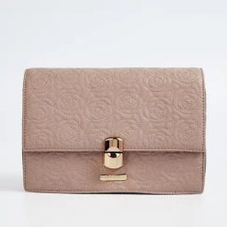 Ginger by Lifestyle Pink Textured Sling Handbag-image-62