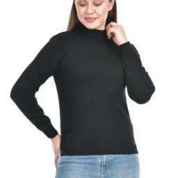 NUMERO UNO Black Cotton Regular Fit Sweater-image-33