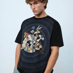 The Souled Store Black Relaxed Fit Graphic T-Shirt-image-88