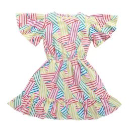 Tiny Girl Yellow Barbie Printed Dress-image-13