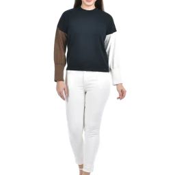 NUMERO UNO Multicolor Cotton Color-Block Sweater image 5