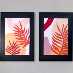 @Home Brown Mdf Foliage 3D Wall Paintings - Set of 2-image-68