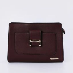 Ginger by Lifestyle Maroon Solid Sling Handbag-picture-32