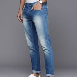 WROGN Men Slim Fit Mid-Rise Clean Look Heavy Fade Stretchable Jeans-image-93