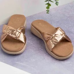 Inc.5 Women's Rose Gold Cross Strap Sandals-picture-11