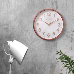Titan NSW0001PA02A Rose Gold Plastic Wall Clock-image-53