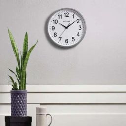 Titan NSW0001PA01A Silver Plastic Wall Clock-39