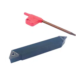 A.D INTERNATIONAL Double End Indexable RH & Center Cut Turning Tool with 20 mm Square Shank for CNC & Lathe Machine, 8Q-RVYR-TDC5-39