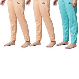 Pack of 3 Women Cotton Regular Fit Pyjama with Side Pockets-image-98