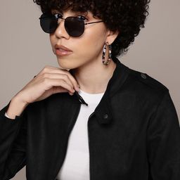 The Roadster Lifestyle Co. Mock Collar Tailored Jacket-image-78