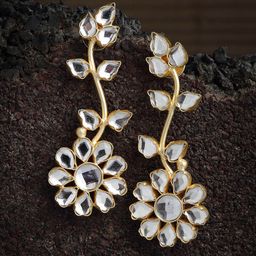 Anouk Gold-Plated Floral Drop Earrings-46