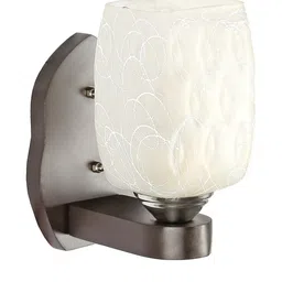 Somil Premium Designer Glass Wall / Night Lamp Elegant & Stylish Dcor Accent for Modern Interiors, color- White, Size:- 18.5 X 24 X 30.5 CM-image-35