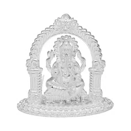 Sri Jagdamba Pearls Ganesha 0.8 Silver Divine Idol-29