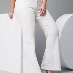 Miss Chase A+ Women Bootcut High-Rise Light Fade Stretchable Jeans-image-81