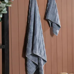 MASPAR Blue 3 Pieces Cotton 550 GSM Soft & Quick Absorbent Towel Set-image-86