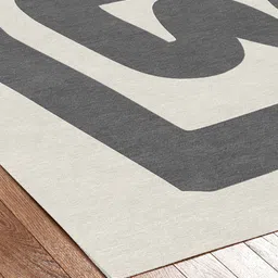 nestroots White Abstract Hand-Tufted Woollen Carpet image 2