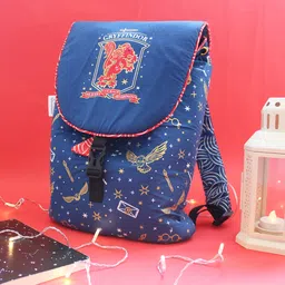 Silverlinen Official Warner Bros Harry Potter Causal Backpack Gryffindor Blue - 13 Inches-picture-13