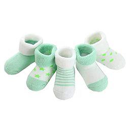 MOMISY Cotton Ankle Length Socks Pack of 5 - Green-image-51