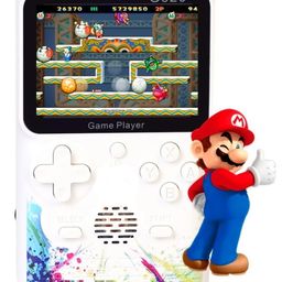 TMG Handheld Game Video Game New Edition Trendy Console 500 Retro Games Support Connecting TV Game for Kids Boys,Christmas and Birthday Gifts.(White)-18