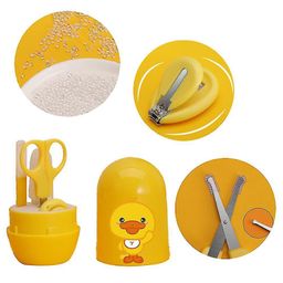 Sparkle joy 4 in 1 Baby Nail Clipper kit with Cute Case Nail Clipper Scissors Tweezers & Baby Nail File Set for Kids - Yellow-image-43