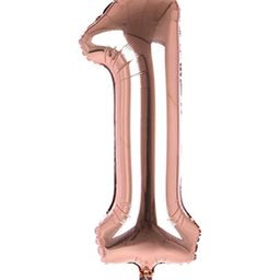 Decor Mantra Number 1 foil balloon 32 inch for birthday decoration items - Rose gold - Pack of 1-image-83