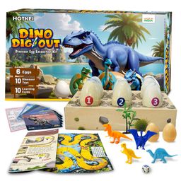 HOTKEI DIY Dinosaur Fossil Egg Excavation Toys Kit Set for Kids Boys Girls 8-12 Birthday Gift Toy for Kids Age 8 9 10 11 12 Year Old boy Science Dinosaur Fossil Digging Kit-20