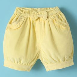 Wonderchild Solid Pocket Detailed Corduroy Shorts - Lime-image-70