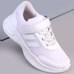 Pine Kids Velcro Closure Striped School Shoes - White-image-86