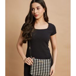 Fargo Stylish & Trendy Sling Bag - Black & White-image-91