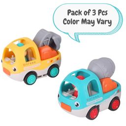 BitFeex Mini Loading Vehicle Friction Powered Construction Vehicle Toys Pack of 3- Multicolor image 2