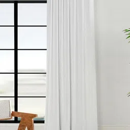 Fabindia Grey & White Striped Room Darkening Window Curtain-picture-3