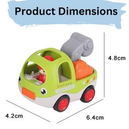 BitFeex Mini Loading Vehicle Friction Powered Construction Vehicle Toys Pack of 3- Multicolor image 3